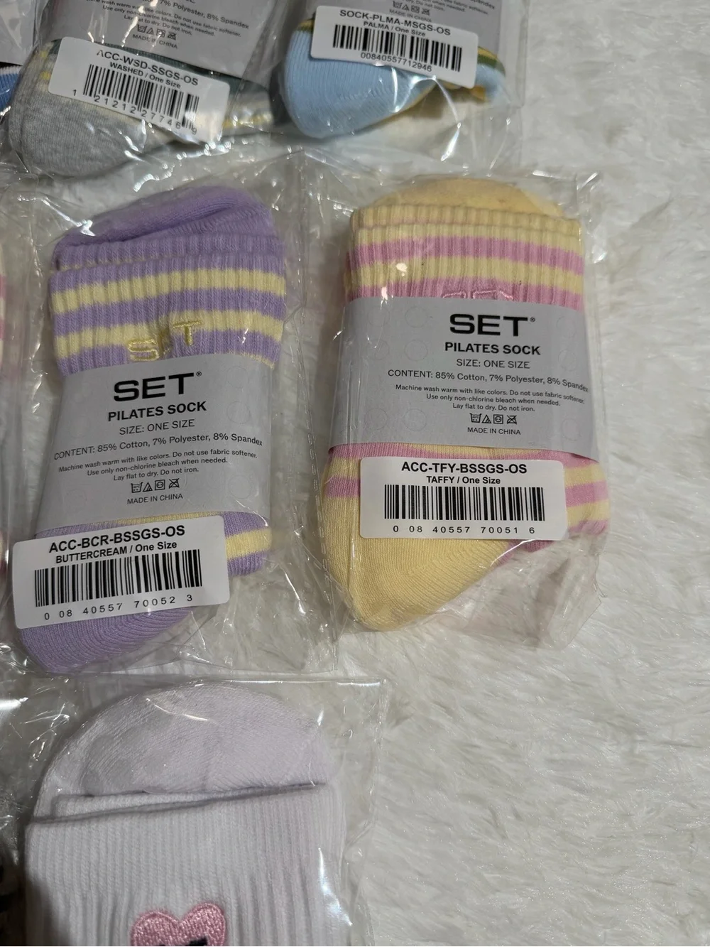 NWT SET ACTIVE Women's Pilates Socks 10 PAIRS Birthday Collection Set Carnival